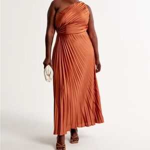One-Shoulder Pleated Maxi Dress NWT